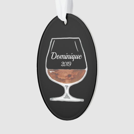 Brandy oder Bourbon Personalisiert Ornament (Vorderseite)