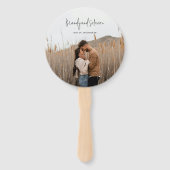 Brandy Simple Foto Modern Wedding Program Fächer (Vorderseite)