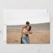 Brandy Simple Foto Moderne Hochzeit Save The Date (Rückseite)