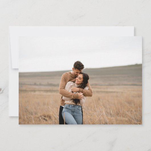 Brandy Simple Foto Moderne Hochzeit Save The Date (Rückseite)