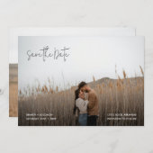 Brandy Simple Foto Moderne Hochzeit Save The Date (Vorne/Hinten)