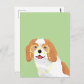 Brandy The Blenheim Cavalier King Charles Spaniel Postkarte (Vorne/Hinten)