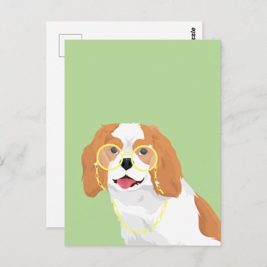 Brandy The Blenheim Cavalier King Charles Spaniel Postkarte (Vorne/Hinten)