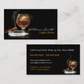 Brandy/Zigarrengeschäft Visitenkarte (Vorne/Hinten)