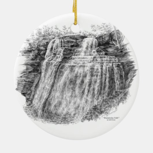 Brandywine Falls (CVNP) Keramik Ornament (Hinten)