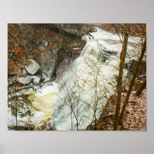 Brandywine Falls in Winter, Ohio Poster (Vorne)