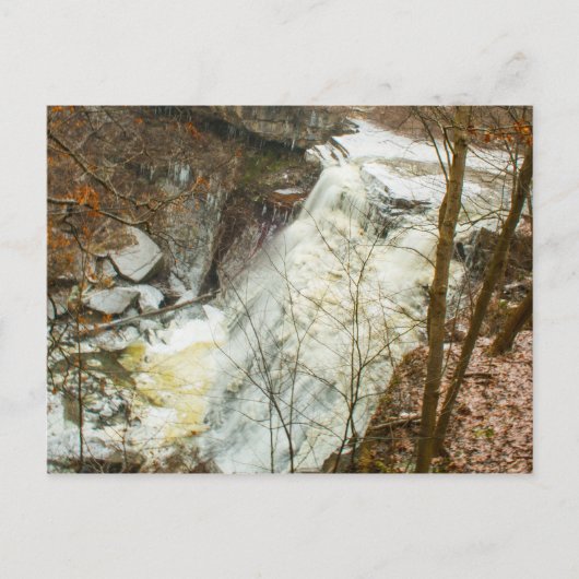 Brandywine Falls in Winter, Ohio Postkarte (Vorderseite)