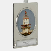 Brandywine Shoal Lighthouse Banner-Ornament Silber (Rechts)