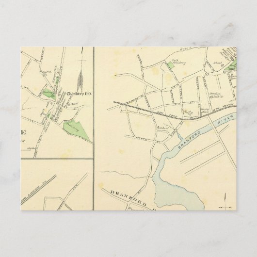 Branford, Cheshire, N Haven Postkarte (Vorderseite)