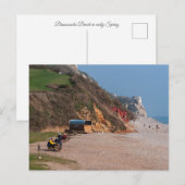 Branscombe Beach im Frühling Postkarte (Vorne/Hinten)