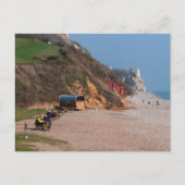 Branscombe Beach in Early Spring Postkarte (Vorderseite)