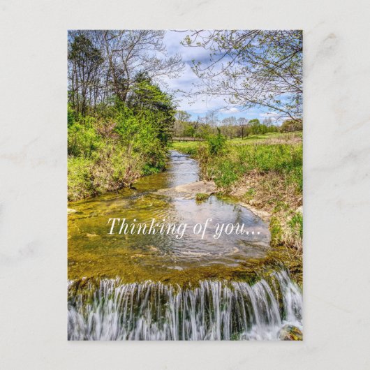 Branson Fall Creek Stream Denken Sie an Sie Postkarte (Vorderseite)