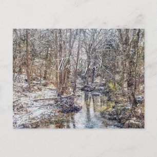 Branson Fall Creek Winter Schneelandschafts-Dankes Postkarte
