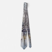 Branson Fall Creek Winter Snow Painterly Neck Tie Krawatte (Vorderseite)
