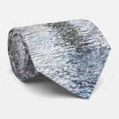 Branson Fall Creek Winter Snow Painterly Neck Tie Krawatte (Gerollt)