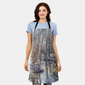 Branson Fall Creek Winter Snow Painterly Schürze (Getragen)