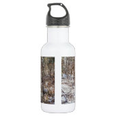 Branson Fall Creek Winter Snow Painterly Stainless Edelstahlflasche (Rückseite)
