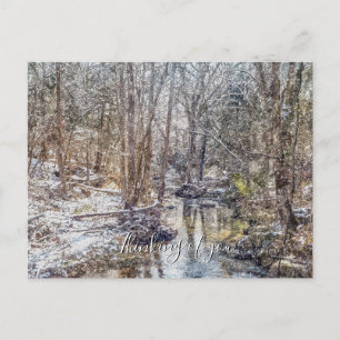 Branson Fall Creek Winter Snow Painterly TOY Postkarte