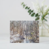 Branson Fall Creek Winter Snow Painterly TOY Postkarte (Stehend Vorderseite)
