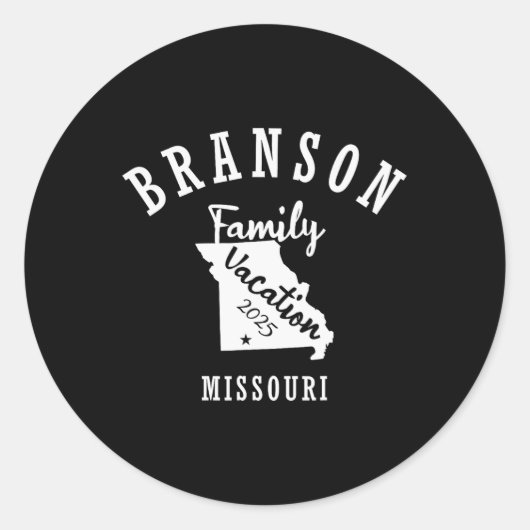 Branson Family Vacation 2025 Branson Family Vacay Runder Aufkleber (Vorderseite)