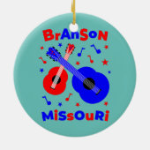Branson Missouri Family Vacation Guitar Keramik Ornament (Hinten)
