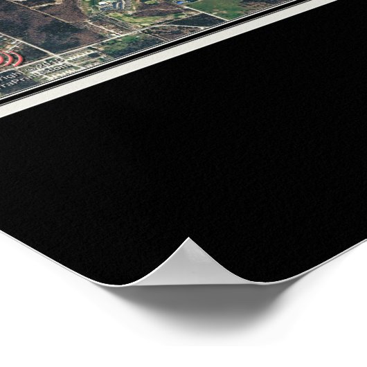 Branson Missouri Satellite Poster Map (Ecke)