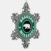 Branson Missouri Schneeflocken Zinn-Ornament (Links)