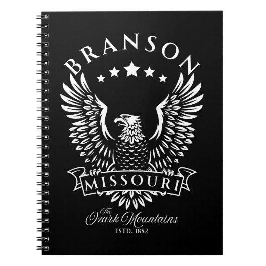 Branson Ozark Mountains Missouri Vintag Eagle Notizblock (Vorderseite)