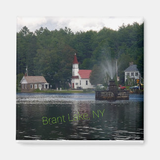 Brant Lake NY Fountain Magnet
