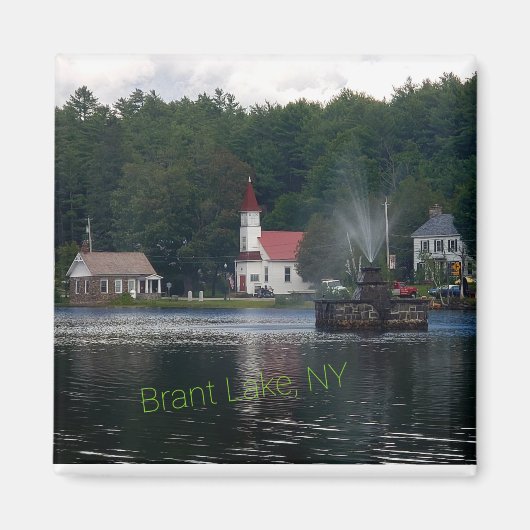 Brant Lake NY Fountain Magnet (Vorne)
