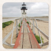 Brant Point Leuchtturm Rechteckiger Pappuntersetzer (Vorderseite)
