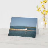 Brant Point Lighthouse Card Karte (Gelbe Blume)