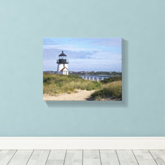 Brant Point Lighthouse Nantucket Hütte Leinwanddruck (Insitu (Holzboden))