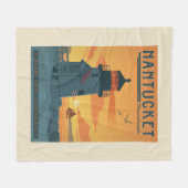 Brant Point Lighthouse | Nantucket MA Fleecedecke (Vorderseite (Horizontal))