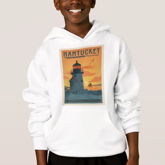Brant Point Lighthouse | Nantucket MA Hoodie (Vorderseite)