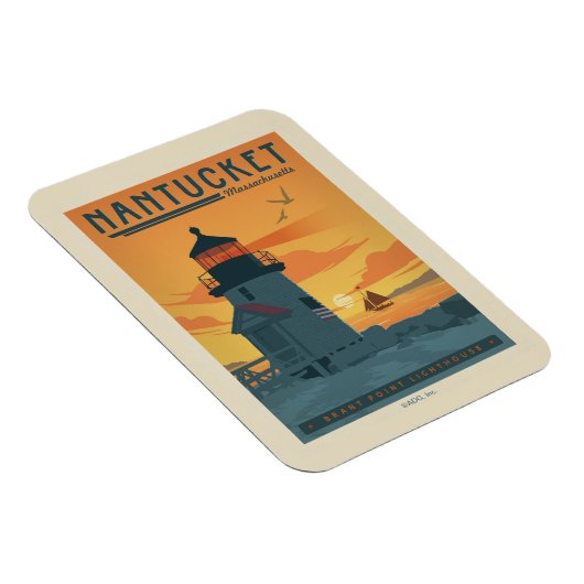Brant Point Lighthouse | Nantucket MA Magnet (Rechte Seite)