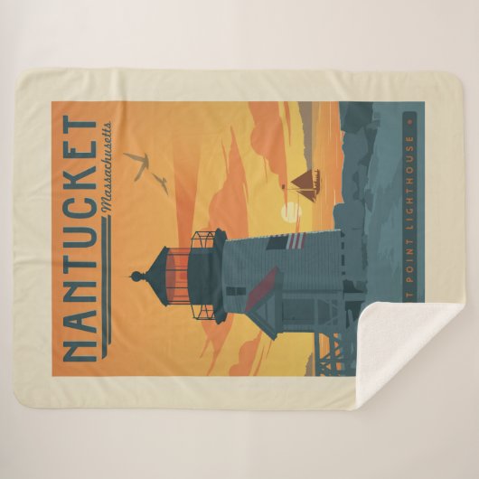 Brant Point Lighthouse | Nantucket MA Sherpadecke (Vorderseite (Horizontal))