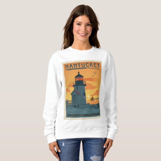 Brant Point Lighthouse | Nantucket MA Sweatshirt (Vorne ganz)