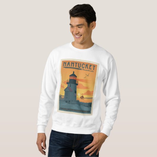 Brant Point Lighthouse | Nantucket MA Sweatshirt (Vorne ganz)