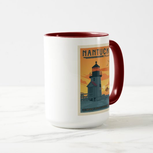 Brant Point Lighthouse | Nantucket MA Tasse (VorderseiteRechts)