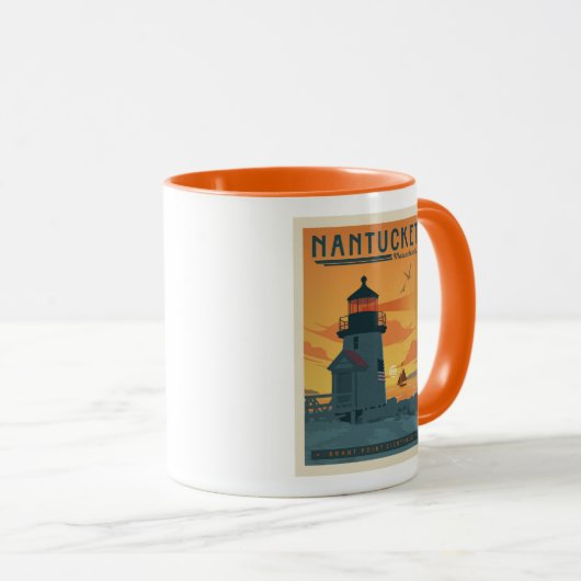 Brant Point Lighthouse | Nantucket MA Tasse (VorderseiteRechts)