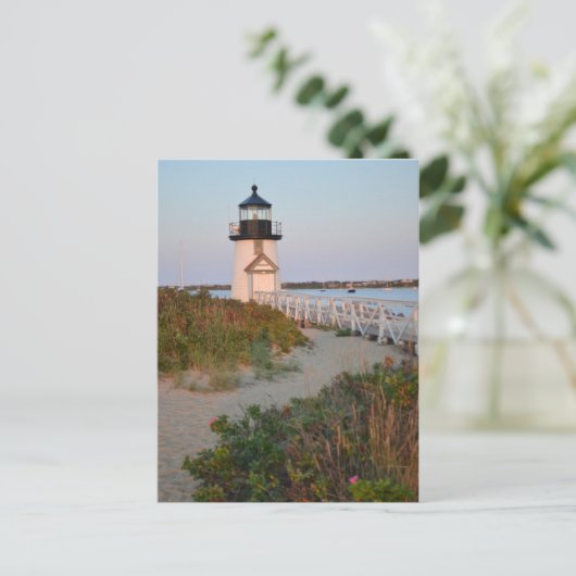 Brant Point Lighthouse Postcard Postkarte (Stehend Vorderseite)
