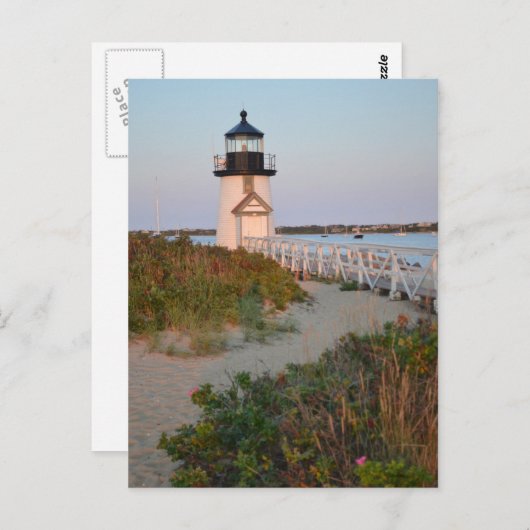 Brant Point Lighthouse Postcard Postkarte (Vorne/Hinten)