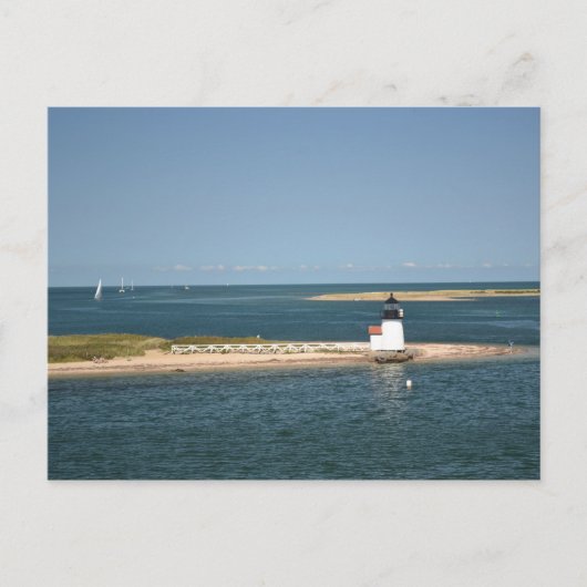 Brant Point Lighthouse Postcard Postkarte (Vorderseite)