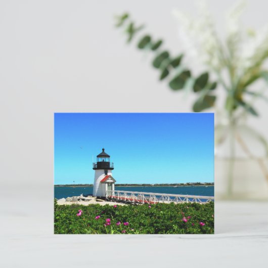 Brant Point Lighthouse Postkarte (Stehend Vorderseite)