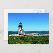 Brant Point Lighthouse Postkarte (Vorne/Hinten)