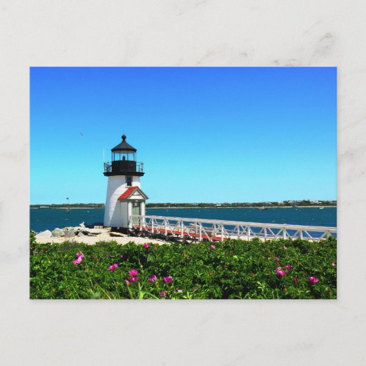 Brant Point Lighthouse Postkarte (Vorderseite)