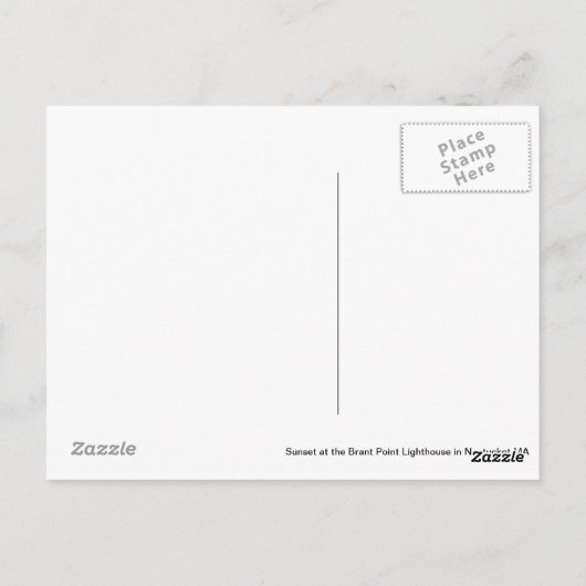 Brant Point Lighthouse Postkarte (Rückseite)