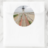 Brant Point Lighthouse Runder Aufkleber (Tasche)