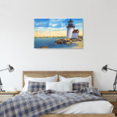 Brant Point Lighthouse Scene Leinwanddruck (Insitu (Schlafzimmer))